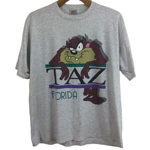 VINTAGE Sherry's Best Looney Tunes Taz Florida 1994 T-shirt Mens USA 90s Size XL
